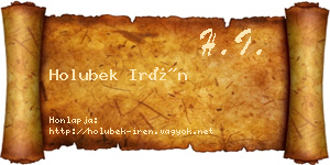 Holubek Irén névjegykártya